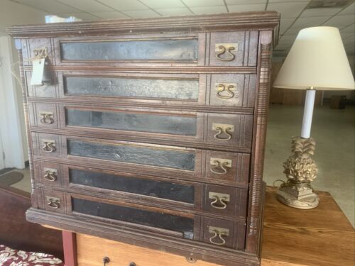 Antique 6-drawer Spool Cabinet J.s. P. Coats  Country Store Cabinet !